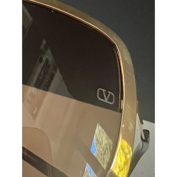 Valentino Garavani VLS-120A-146 Oversized 90mm grey Shield Sunglasses - Picture 9 of 12